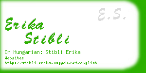 erika stibli business card